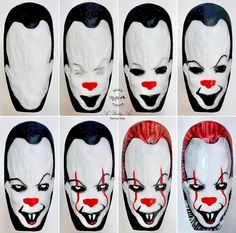 Rocker Nails, We All Float Down Here, Halloween Nail Art Easy, Nail Art Diy Easy, 2b Pencil