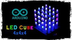 the led cube is 4x4x4 and has four different colors on it