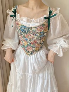 This price is for a corset only.   	 		 			Size 			S 			M 			L 			XL 		 		 			Full Length 			27 			27 			28 			28 		 		 			Bust 			72 			76 			80 			84 		 		 			Waist 			58 			62 			66 			70 Corset Fashion Outfits, Victorian Dresses, Chemise Dress, Corset Outfit, Corset Fashion, Floral Corset, Vintage Corset, Corset Bustier, Vestidos Vintage