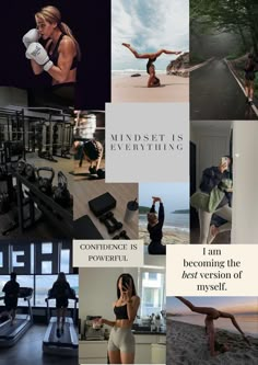 a collage of photos with the words mindset is everything