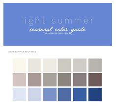 Light Summer Wardrobe, Colour Journal, Color Science, Light Spring Colors