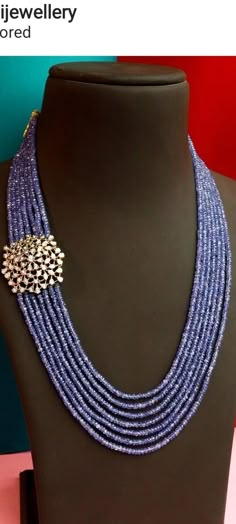 Tanzanite Beads Jewelry Indian, Sapphire Beads Necklace Indian, Tanzanite Jewelry Indian, Pink Beads Indian Jewellery, Rice Pearls Jewellery Indian, Beads Jewelry Indian Gold, Kantha Design