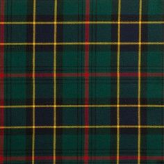 a green and red plaid fabric