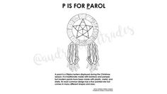 an image of a book with the title p is for parol written in black and white