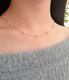 Freshwater Pearl Beaded Choker Necklace Dainty Pearl Necklace, Gold Necklace Simple, Handmade Beaded Necklaces, Bridesmaid Accessories, Pearl Choker Necklace, Freshwater Pearl Necklace, Beaded Choker Necklace, Pearl Choker, Freshwater Pearl Necklaces