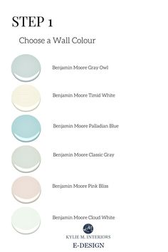 the steps to choose paint colors for your home or office, including white and blue