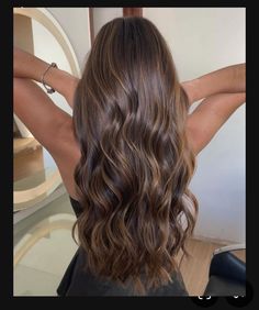 Carmel Highlights On Brown Hair Light, What Hair Color Is Best For Me, Natural Brown Hair With Highlights, Warm Balayage Brunettes, Hairstyles Color Ideas, Vision Board Hair, Brown Curled Hair, Hair Lowlights, Caramel Highlights On Brown Hair