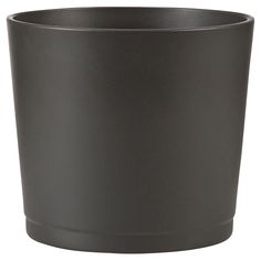 a black pot is shown on a white background