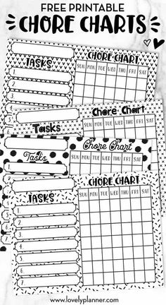 free printable chore chart for kids