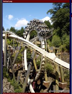 the roller coaster at six flags amusement park