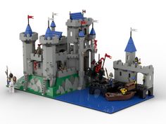 a castle made out of legos on a white background