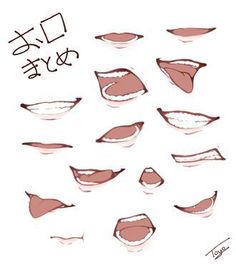 an image of various mouths drawn in different ways