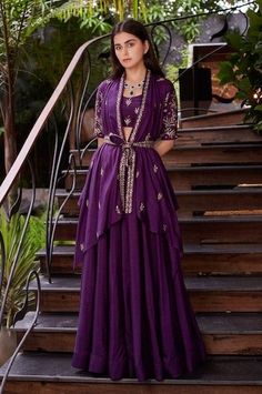 Short Jacket For Gown, Skirt Top With Jacket Indian, Indian Outfits With Jacket, Crop Top Lehenga With Saree, Skirt Crop Top Outfit Indian, Skirt And Crop Top Indian Weddings, Lehenga Crop Top Designs, Crop Top Skirt Indian, Crop Top And Skirt Indian Weddings