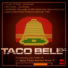 an advertisement for a restaurant called taco belli, with the caption's description