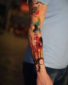 a person with a tattoo on their arm