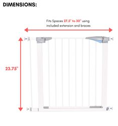 the width of a baby gate with measurements