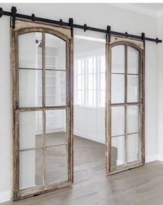 an instagramted photo of two open french doors