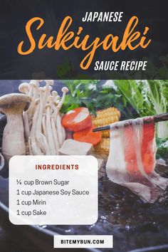 japanese sukiyaki sauce recipe with ingredients