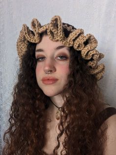 Cute handmade crochet brown/beige ruffle bucket hat ! <3 Perfect for every occasion ! <3 Measurements: * Length: about 13-16 in. flat         * Circumference: about 26 in. (32in. with ruffles) * Height: about 9 in. <3 Hand wash in cold/lukewarm water <3 Air dry or machine dry on cool <3 DM any questions/concerns/customizations <3 My Shop: * https://www.etsy.com/shop/CrybabyDevilCrafts?ref=profile_header Handmade Brown Mini Hat, One Size Fits Most, Handmade Brown Mini Hat One Size, Handmade Brown Mini Hat, Adjustable Crochet Brown Bucket Hat, Handmade Adjustable Brown Bonnet, Brown Yarn Bonnet Hat, Adjustable Crochet Hat With Ruffles And Curved Brim, Brown Yarn Bucket Hat With Curved Brim, Handmade Brown Bonnet, One Size