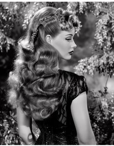 Hollywood Glamour Hair, Old Hollywood Hair, Vintage Hairstyles Tutorial, 1920s Hair, Hollywood Hair, Portrait Photography Women