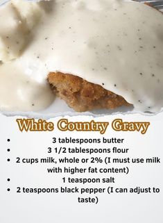 an image of white country gravy recipe