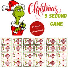 christmas 5 second game with the grin on it