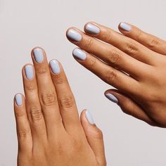 Spring Nail Colours, Conrad Lauren, Nail Art Mariage, Wedding Nail Polish, Nails Grunge, Nail Spring, Colors Nails, Baby Blue Nails, Cute Short Nails