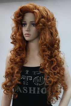 new fashion sexy charming orange brown 30" long curly woman's full thick wig | eBay Thick Wig, Auburn Wigs, 1920's Hairstyles, High Fashion Hair, 1920s Hair, Fashion Hair, Long Curly, Powerpuff Girls, Orange Brown