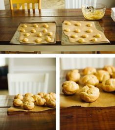 there are some cookies on the table ready to be baked and put in the oven