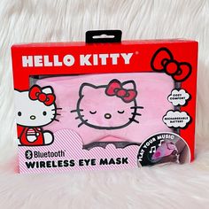 Drift Off To Sleep With White Noise And Other Soothing Sounds With This Eye Mask Equipped With Wireless Bluetooth Connectivity. Features Hello Kitty’s Face Printed At The Front. Features - Fleece Eye Mask - Wireless Bluetooth Connectivity - Finished With Hello Kitty At The Front Content + Care - 90% Polyester, 10% Metal - Spot Clean Size - Dimensions: 6"L X 4"W X 1"H Pearl Harbor Hawaii, Hello Kitty Makeup Bag, Accessories Hello Kitty, Hello Kitty Keychain, Yellow Candy, Hello Kitty Makeup, Kitty Cafe, Kitty Accessories, Hello Kitty Accessories