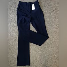 Navy Blue Express Flared, Dress Pants. Size 2 Long. Great Condition. Never Worn. Tag Still Attached. Navy Fitted Bottoms For Office, Navy Fitted Dress Pants For Work, Navy Fitted Elastane Pants, Navy Fitted Trousers, Fitted Navy Straight Dress Pants, Elegant Stretch Navy Pants, Navy Full-length Dress Pants For Work, Fitted Full-length Navy Dress Pants, Blue Full-length Pants For Office