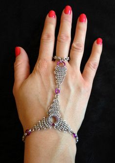 Chainmaille Jewelry Patterns, Chain Maille Patterns, Diy Necklace Patterns, Flower Violet, Jump Ring Jewelry, Hand Flower, Link Jewelry, Chainmail Jewelry, Wire Wrapped Jewelry Tutorials