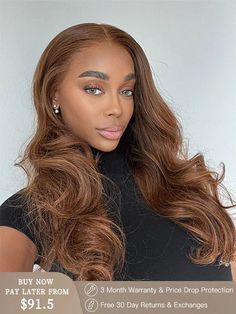 Beige Skin Tone, Perfect Hair Color, Hair Color Caramel, Caramel Hair, Glueless Wigs, Colored Wigs, Brown Highlights, Hair Density, Bleached Hair