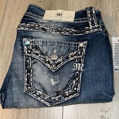 New With Tags Never Worn In Brand New Condition Denim Color, Capri Blue, Miss Me Jeans, Christmas Wishlist, Blue Cream, Miss Me, Jeans Denim, Blue Jeans, Mid Rise