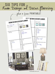 a living room design and decor planner