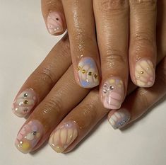 Spring Nail Inspo Short, Magical Nails, Hello Nails, Hippie Nails, Builder Gel, Gel Art, Nailed It, Minimalist Nails