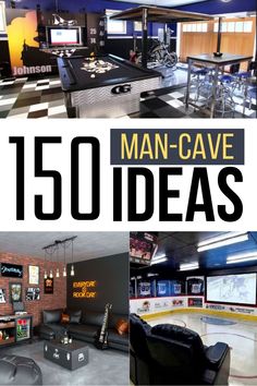 150 Man Cave Ideas for Your Garage or Basement Poker Room Man Cave, Office And Man Cave Combo, Sports Theme Basement, Man Cave Paintings, Basement Man Cave, Long Narrow Rooms