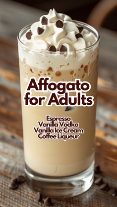 Affogato for Adults Recipes With Coffee Liqueur, Ice Cream Drinks With Liquor, Nye Drink Ideas, Dessert Drinks Alcohol, Alcoholic Coffee Drinks, Iced Coffee Cocktails, Dessert Cocktails, Coffee Liqueur Recipe, Ice Cream Cocktails