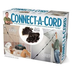 a box with the contents of a cord - a - cord kit