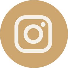 the instagram icon is shown in a brown circle with white letters on it and an orange background