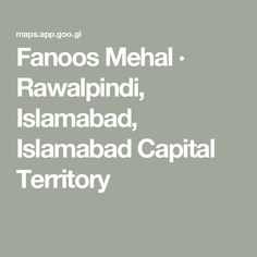 the words fanos mehla, rawpundi, islamabd, islamic capital territory