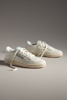 Find REEBOK Club C 85 Vtage Sneakers on Editorialist. Leather upper Textile insole Rubber sole Tie styling Imported Club C 85 Vintage Sneakers by Reebok in White, Women's, Size: 5.5, Leather/Rubber Reebok Club C 85 Outfit Women, Reebok Club C 85 Outfit, Club C 85 Outfit, Walking Sneakers For Women, Reebok Club C 85 Vintage, Reebok Shoes Women, Tie Styling, Club C 85 Vintage, Shoe Photography