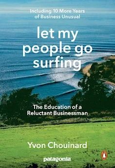 a book cover with the words let my people go surfing in front of an ocean