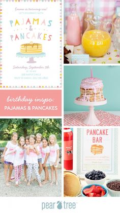 Pijamas Party Ideas, Pajamas And Pancakes, Pancake Birthday, Birthday Breakfast