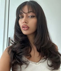 cindy kimberly 07.12.22 Kimberly Hair, Hairstyles For Layered Hair, Cindy Kimberly, Wispy Bangs, Baddie Hairstyles, Hair Inspo Color, Aesthetic Hair, Dark Hair, Pretty Hairstyles