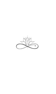 a black and white drawing of a lotus flower