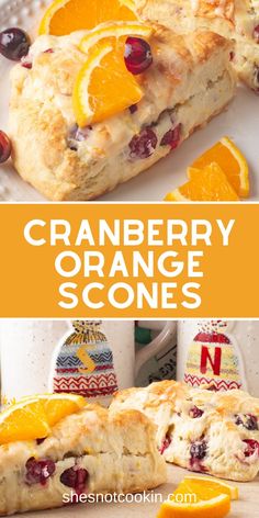 Cranberry orange scones on a wooden board. Perfect Scones Recipe, Orange Scones Recipe, Breakfast Scones, Baking Scones, Cranberry Orange Scones, Cranberry Scones, Orange Scones