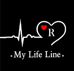 a heartbeat with the words my life line on it