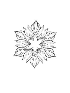 a black and white drawing of a flower