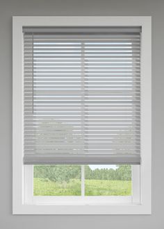 a white window with blinds in it